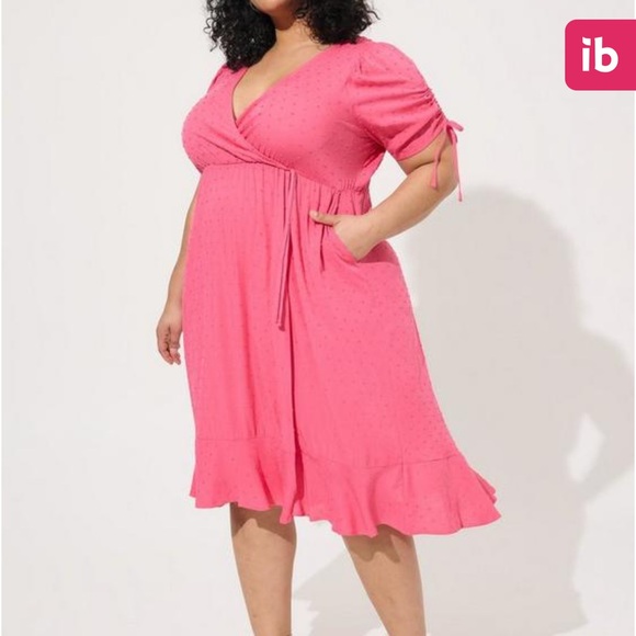 Torrid Pink Dress WITH POCKETS #134 - Picture 1 of 9